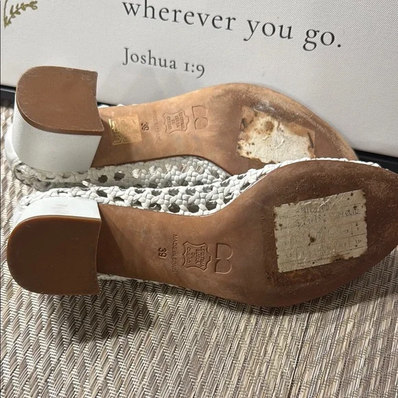 White woven Women's Shoes SZ 8.5/ 39 Box1 - Picture 4 of 4